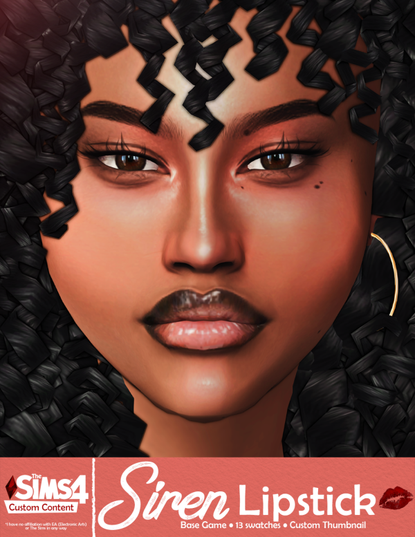 Mix Siren Lipstick by simsfinds - The Sims 4 Custom Content