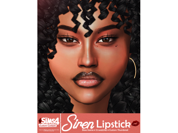 Mix Siren Lipstick by dhream - The Sims 4 Custom Content