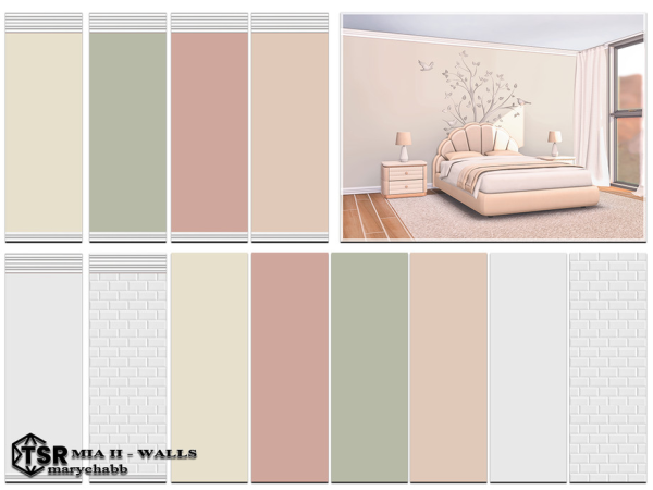 Mix Mia II Walls - The Sims 4 Custom Content