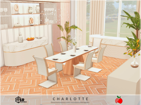 Mix Charlotte dining - The Sims 4 Custom Content