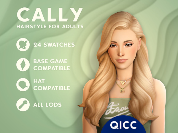 Maxis Match Cally Hair - The Sims 4 Custom Content