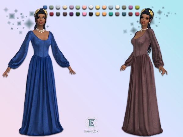 Mix ErinAOK Womens Medievalish Gown 052026 - The Sims 4 Custom Content