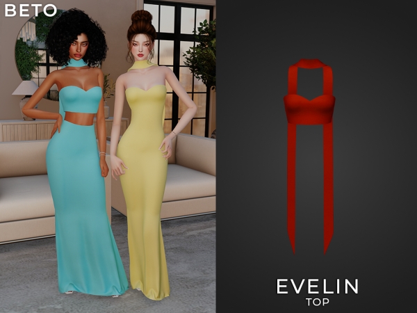 Alpha Evelin Top - The Sims 4 Custom Content