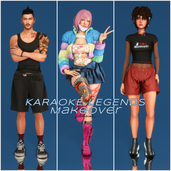 Mix Townie makeover Karaoke Legends by simsfinds - The Sims 4 Custom Content