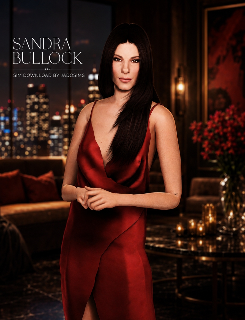 Alpha Sandra Bullock (Sim Download) by shopwithflynnn - The Sims 4 Custom Content