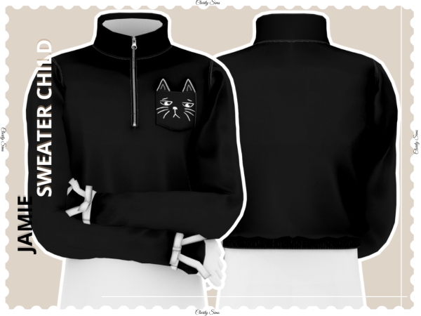 Alpha Jamie Sweater Child - The Sims 4 Custom Content