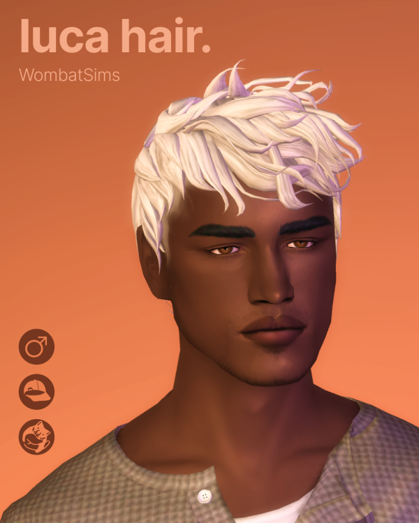 Maxis Match Luca Hair by simsfinds - The Sims 4 Custom Content