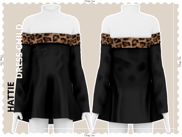 Alpha Hattie Dress Child - The Sims 4 Custom Content