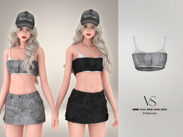 Alpha Eden Set Top 2 - The Sims 4 Custom Content
