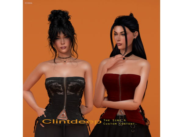 Alpha Clintdeep Camille Corset Lace up - The Sims 4 Custom Content