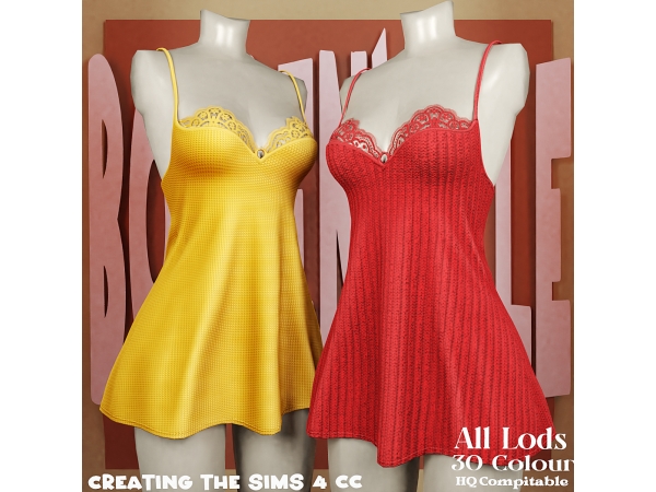 Alpha Boe_Mesy Lucille Dress - The Sims 4 Custom Content