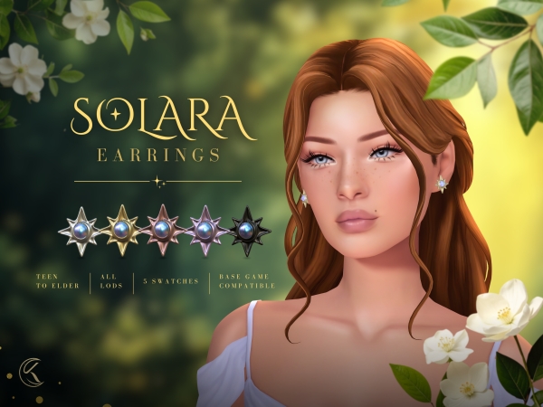 Mix Solara Earrings - The Sims 4 Custom Content