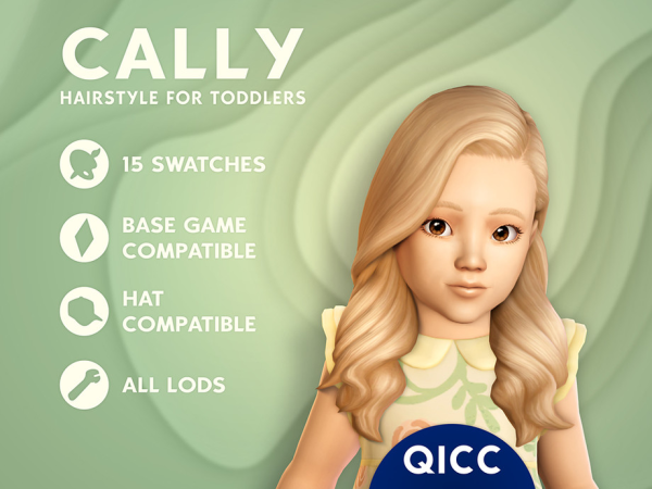 Maxis Match Cally Hair by itsqicc - The Sims 4 Custom Content