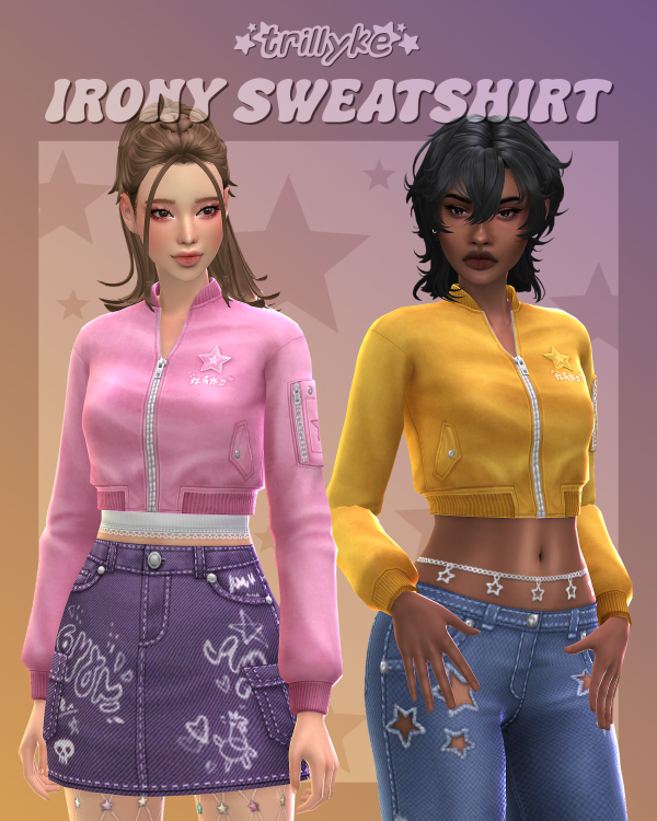 Maxis Match Irony Sweatshirt by simsfinds - The Sims 4 Custom Content