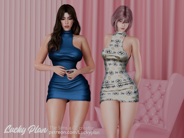 Alpha Lucky plan _Genevieve dres - The Sims 4 Custom Content