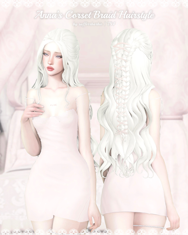 Maxis Match Anna's Corset Braid by simsfinds - The Sims 4 Custom Content