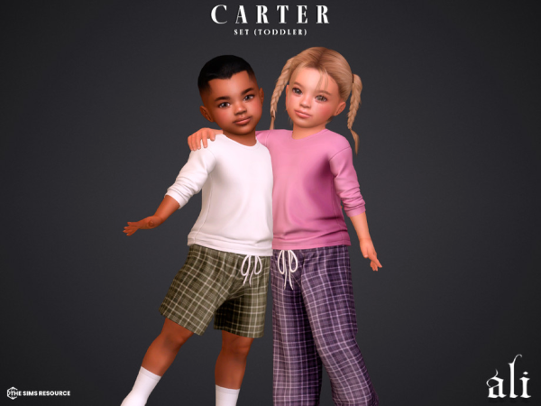 Alpha CARTER set toddler by ali1 - The Sims 4 Custom Content