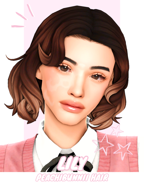 Maxis Match Lily Hair by simsfinds - The Sims 4 Custom Content