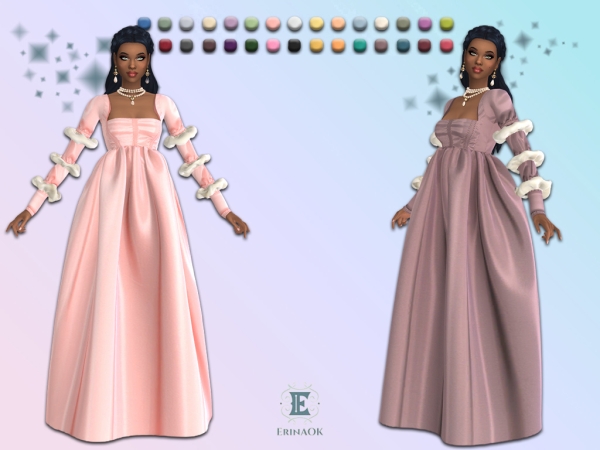 Mix ErinAOK Womens Lucrezia Gown 052326 - The Sims 4 Custom Content