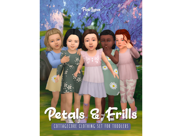 Maxis Match PETALS FRILLS by powluna - The Sims 4 Custom Content
