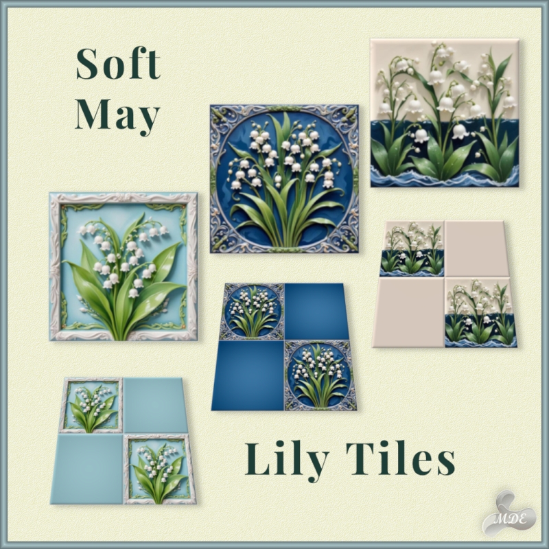 Maxis Match Soft May Lily Tiles by mde - The Sims 4 Custom Content