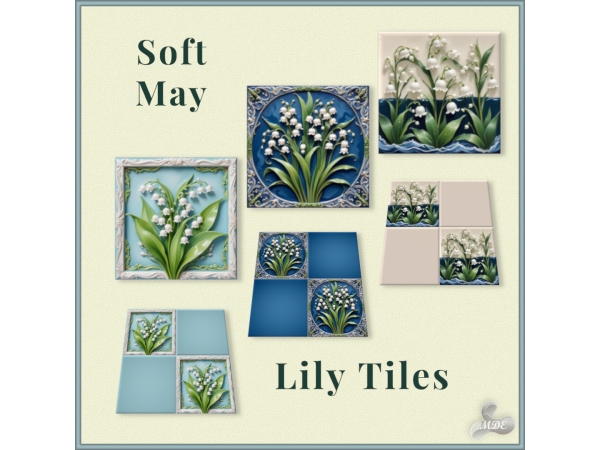 Maxis Match Soft May Lily Tiles - The Sims 4 Custom Content