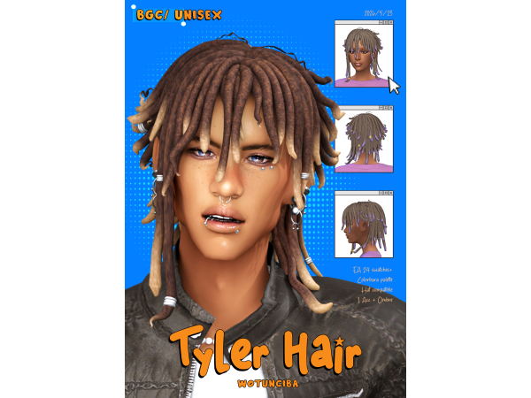 Maxis Match Tyler Hair by wotunciba - The Sims 4 Custom Content