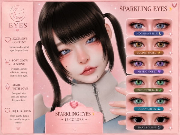 Alpha Sparkling eyes - The Sims 4 Custom Content