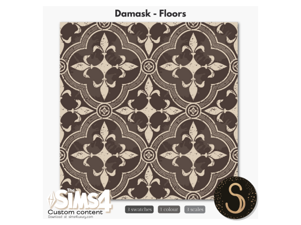 Mix Sims4Luxury Damask Floors - The Sims 4 Custom Content