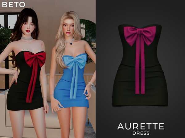 Sims 4 Alpha Female Outfits CC: Aurette - Dress