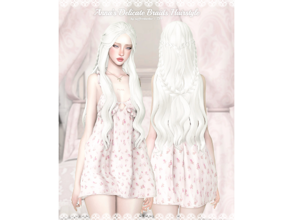 Maxis Match Anna's Delicate Braids by sufferrbarbie - The Sims 4 Custom Content