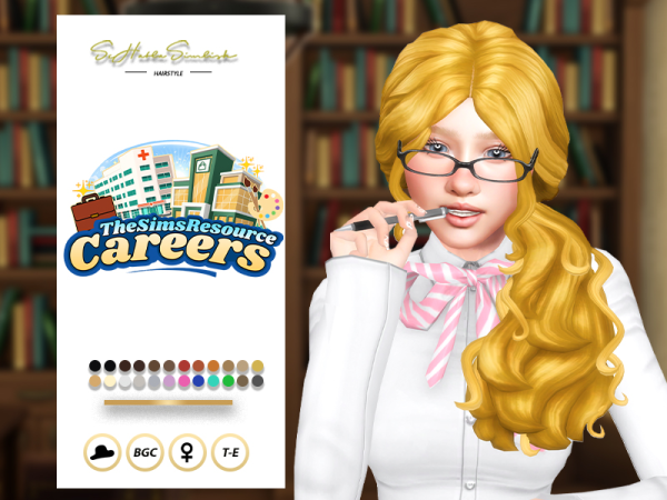 Maxis Match Carmen Hairstyle by sehablasimlish - The Sims 4 Custom Content