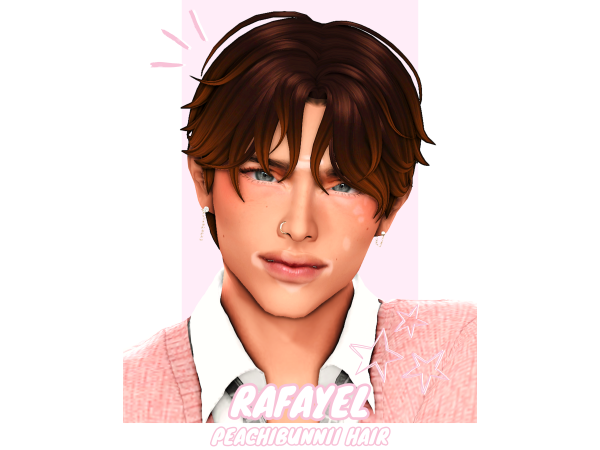 Maxis Match Rafayel Hair by Peachibunnii - The Sims 4 Custom Content