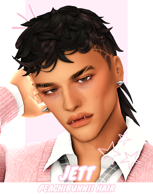 Maxis Match Jett Hair by simsfinds - The Sims 4 Custom Content