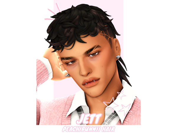 Maxis Match Jett Hair by Peachibunnii - The Sims 4 Custom Content