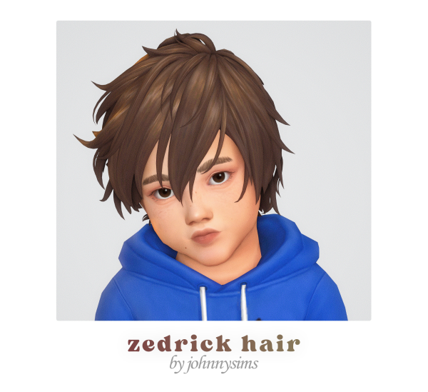 Maxis Match ohnnySims' Zedrick Hair by simsfinds - The Sims 4 Custom Content