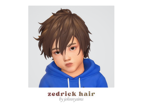Maxis Match ohnnySims' Zedrick Hair by adrienpastel - The Sims 4 Custom Content