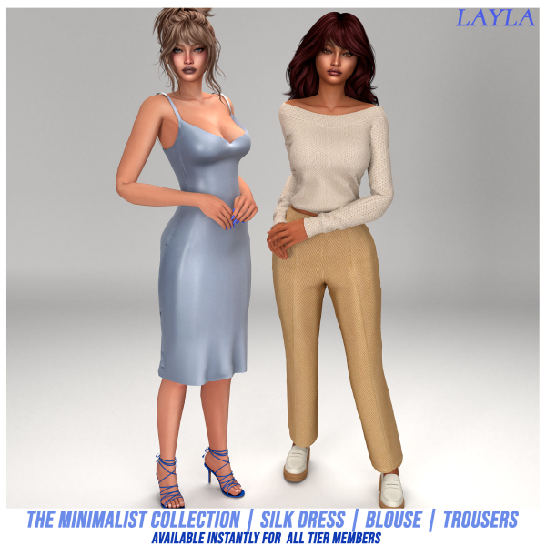 Alpha patreon The Minimalist Collection Set 1 by layla - The Sims 4 Custom Content