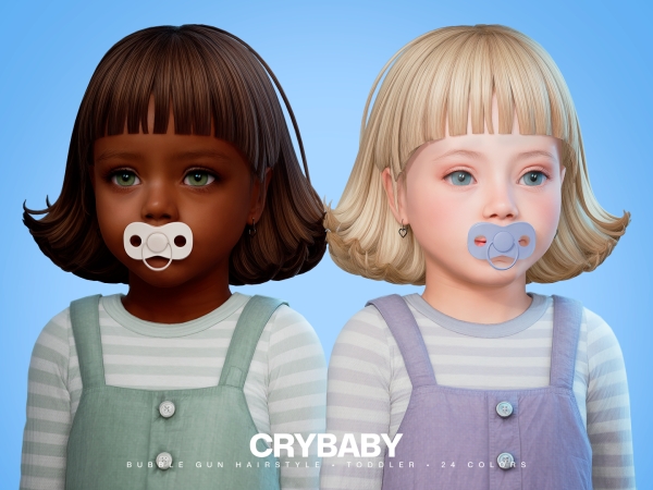 Maxis Match CRYBABY Bubble Gum Hairstyle I Toddler - The Sims 4 Custom Content