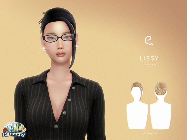 Maxis Match Lissy Hairstyle by Enriques4 - The Sims 4 Custom Content