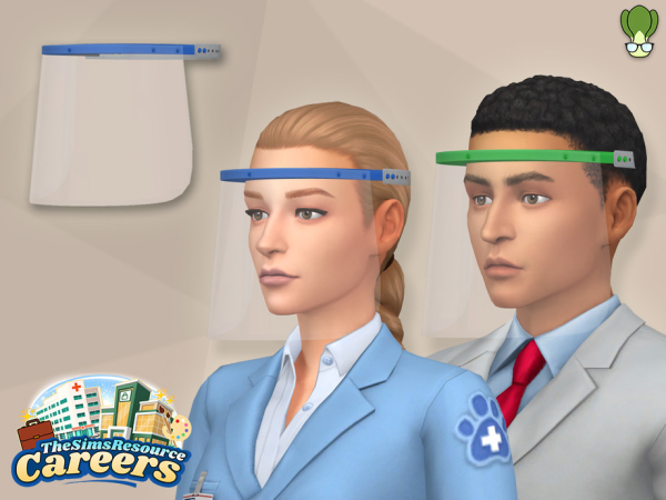 Maxis Match Medical Face Shield Careers Collection - The Sims 4 Custom Content