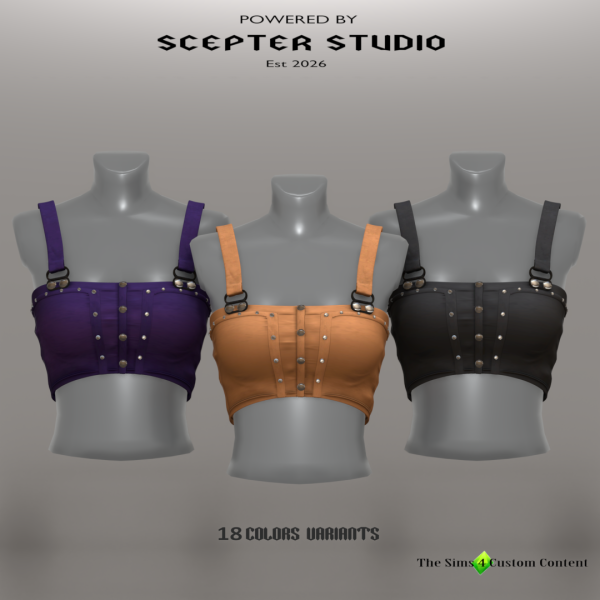 Alpha Moonlight C Top by scepterstudio - The Sims 4 Custom Content