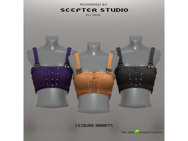 Alpha Moonlight C Top by Scepter - The Sims 4 Custom Content