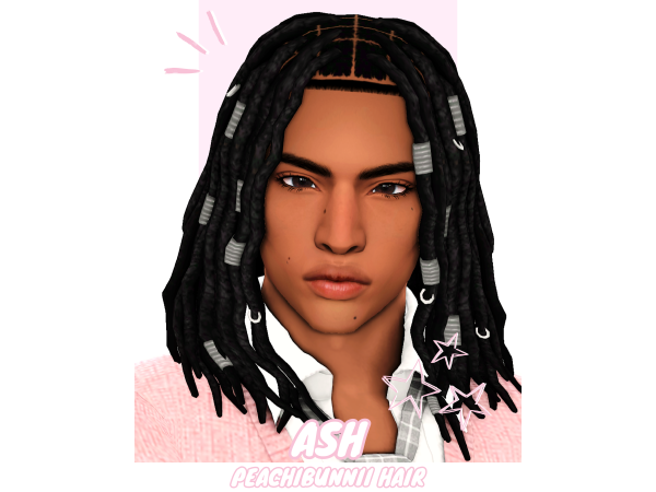 Maxis Match Ash Hair by Peachibunnii - The Sims 4 Custom Content