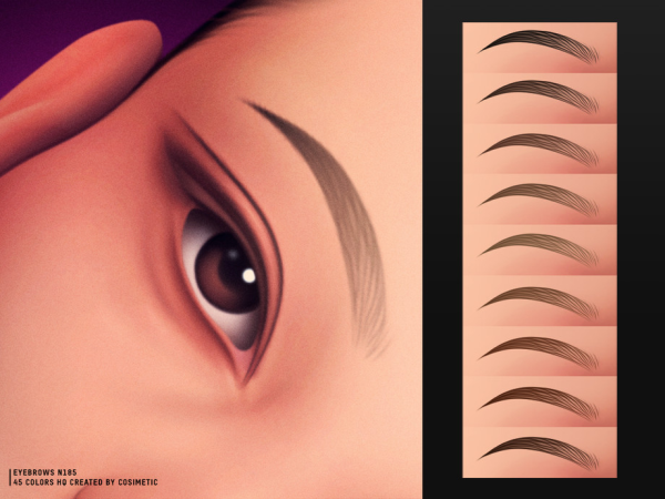 Mix Light Frame Brows by cosimetic - The Sims 4 Custom Content
