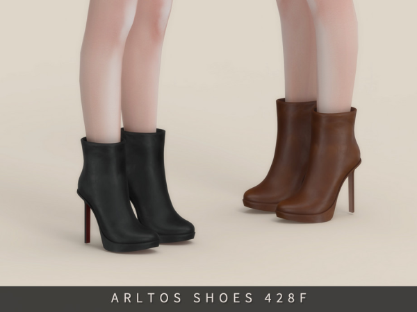 Mix Platform Ankle Boots by Arltos - The Sims 4 Custom Content