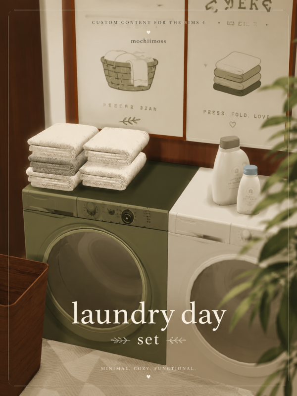 Mix Laundry Day set by simsfinds - The Sims 4 Custom Content