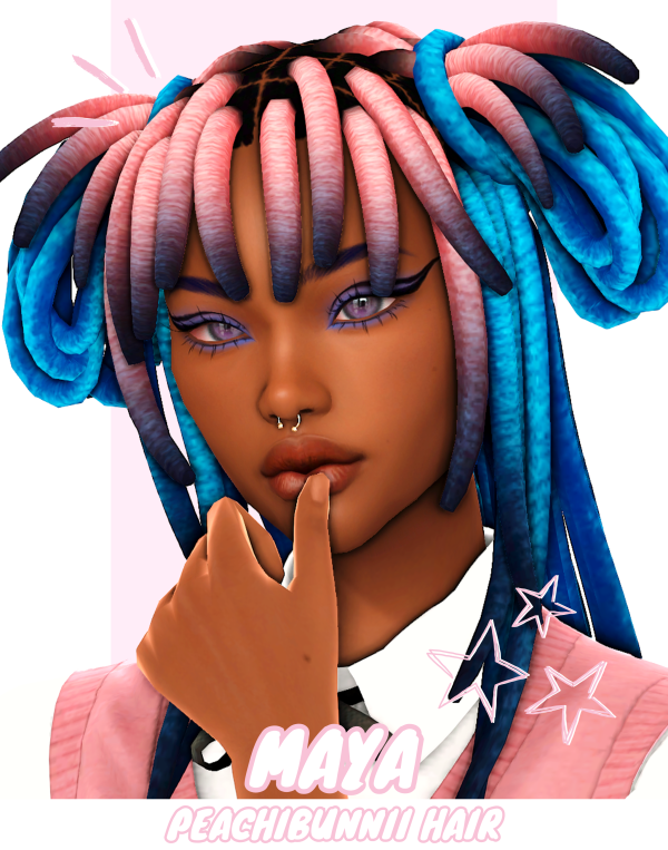 Maxis Match Maya Hair by simsfinds - The Sims 4 Custom Content