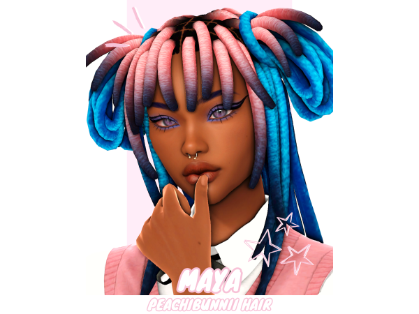 Maxis Match Maya Hair by Peachibunnii - The Sims 4 Custom Content