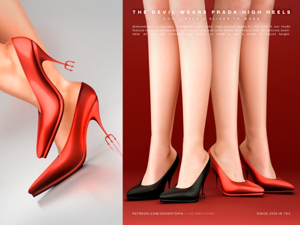 Alpha shoestopia the devil wears prada high heels af - The Sims 4 Custom Content